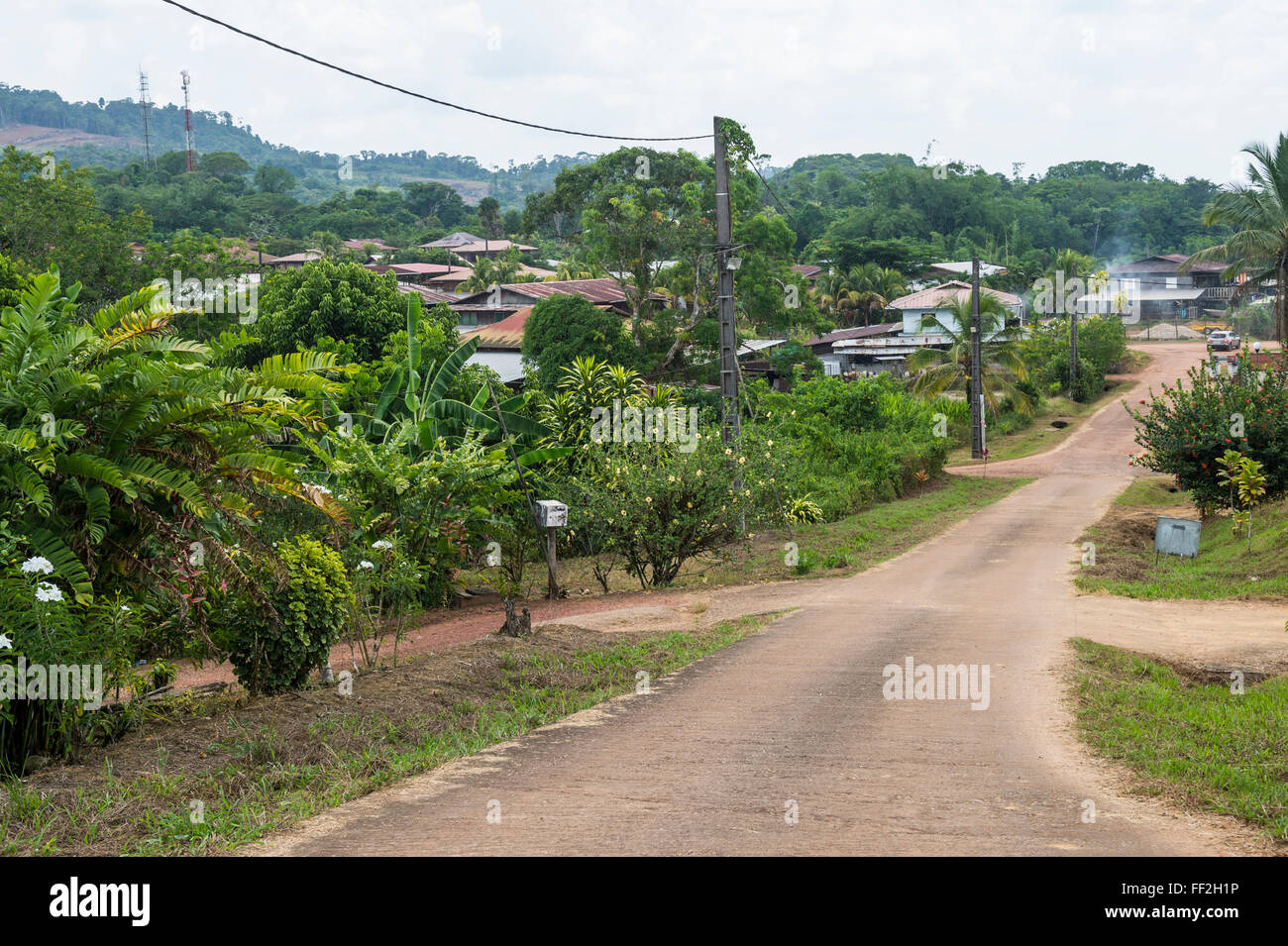 View over Cacao, French Guiana, Department of France, South America Stock Photo