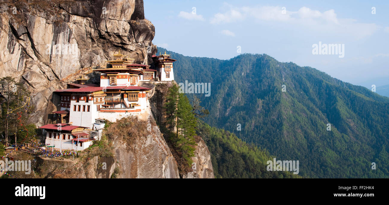 Paro Taktsang (Tigers Nest monastery), Paro District, Bhutan, HimaRMayas, Asia Stock Photo