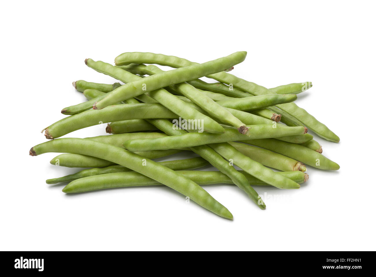 Fresh raw green beans on white background Stock Photo Alamy