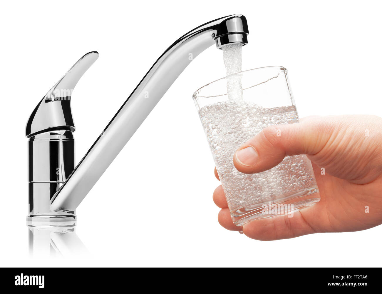 flowing tap water