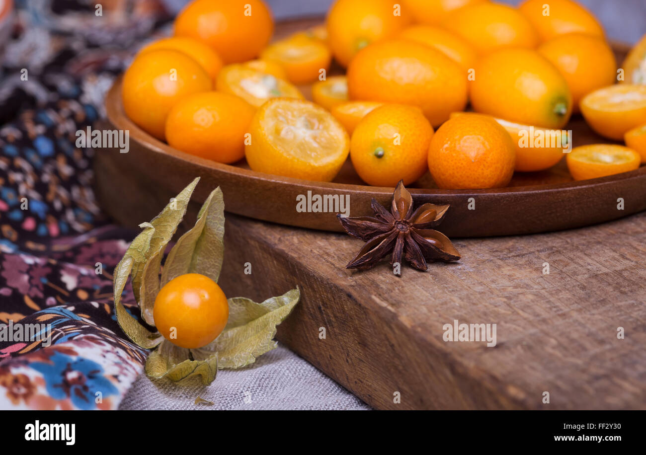 physalis and kumquat Stock Photo Alamy