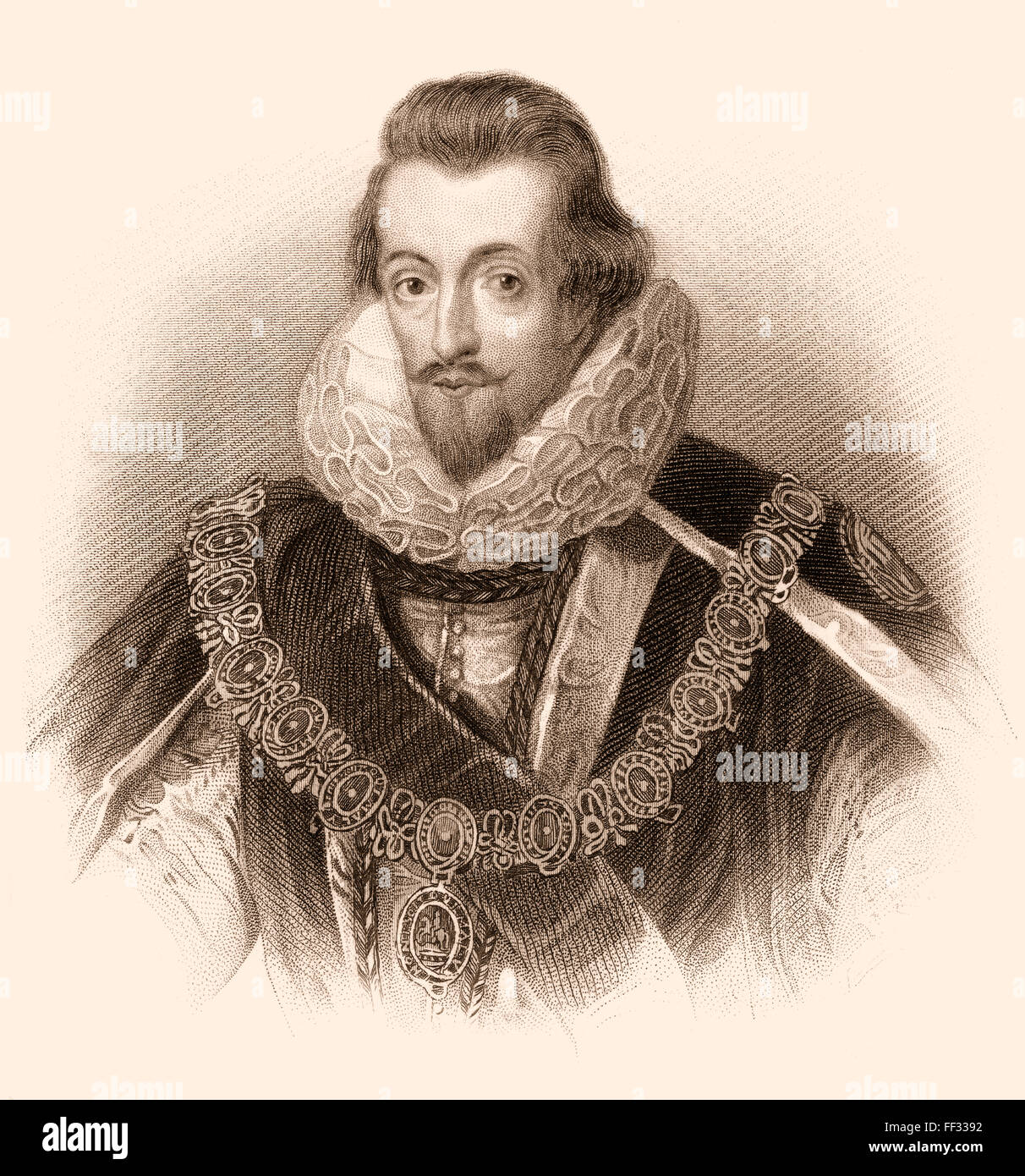 Robert Cecil, 1st Earl of Salisbury, KG PC, 1563-1612, an English  administrator and politician Stock Photo - Alamy