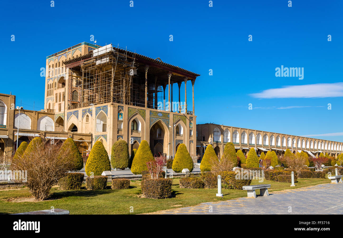 Ali Qapu Palace on Naqsh-e Jahan Square in Isfahan, Iran Stock Photo