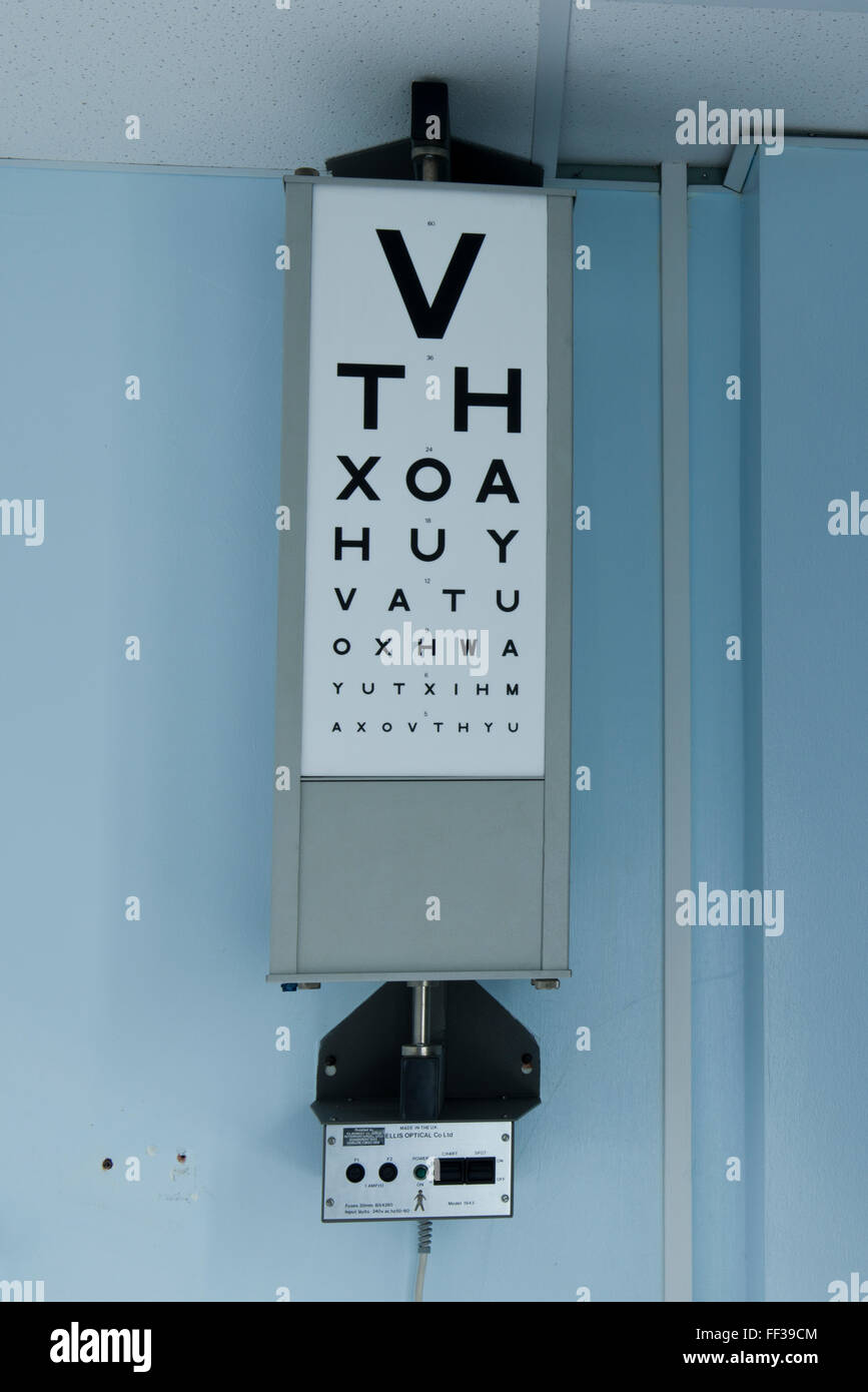 Eye Test Chart Stock Photo - Alamy