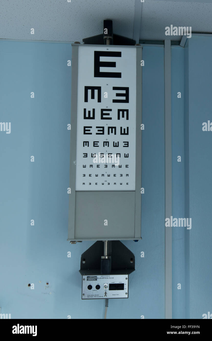 Eye Test Chart Wall light box sign mounted medical opticians Display Games  Room