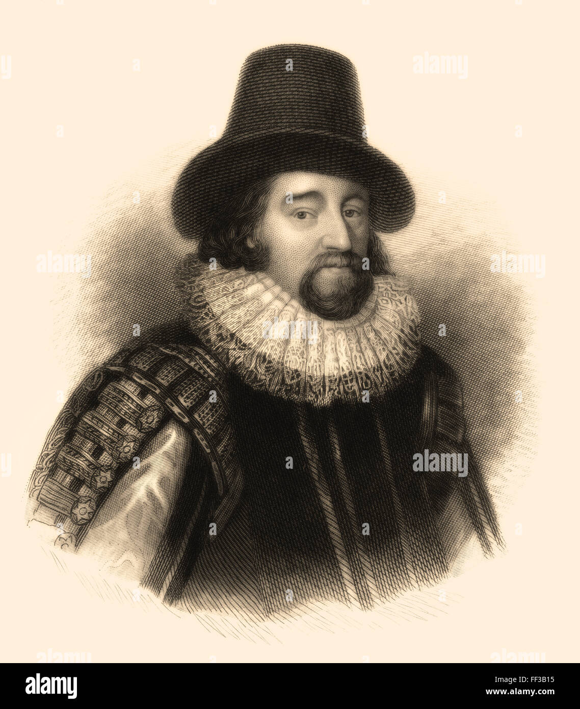 Francis Bacon or Baron Baco of Verulam, 1561 - 1626, an English philosopher, statesman and scientist Stock Photo