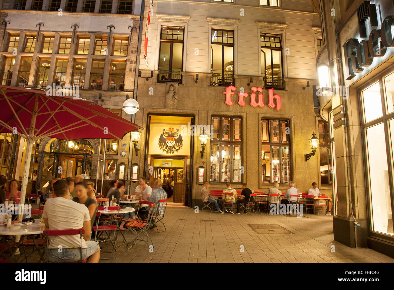 Fruh am Dom Beer House at Night; Cologne; Germany Stock Photo Alamy
