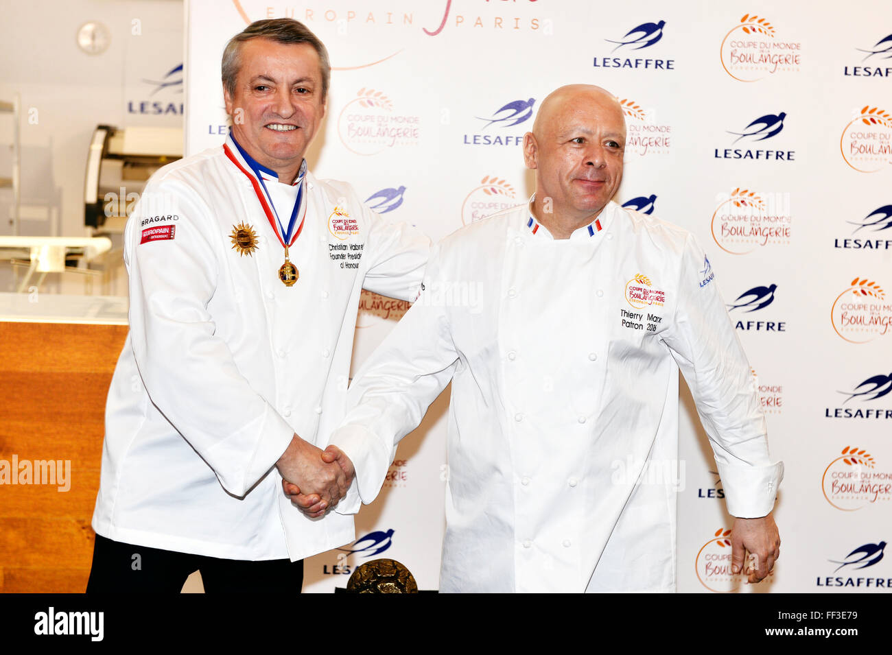 9th of february, Paris, France South Korea team won the Bakery World Cup 2016 in Paris-Nord Exhibition center of Villepinte Stock Photo