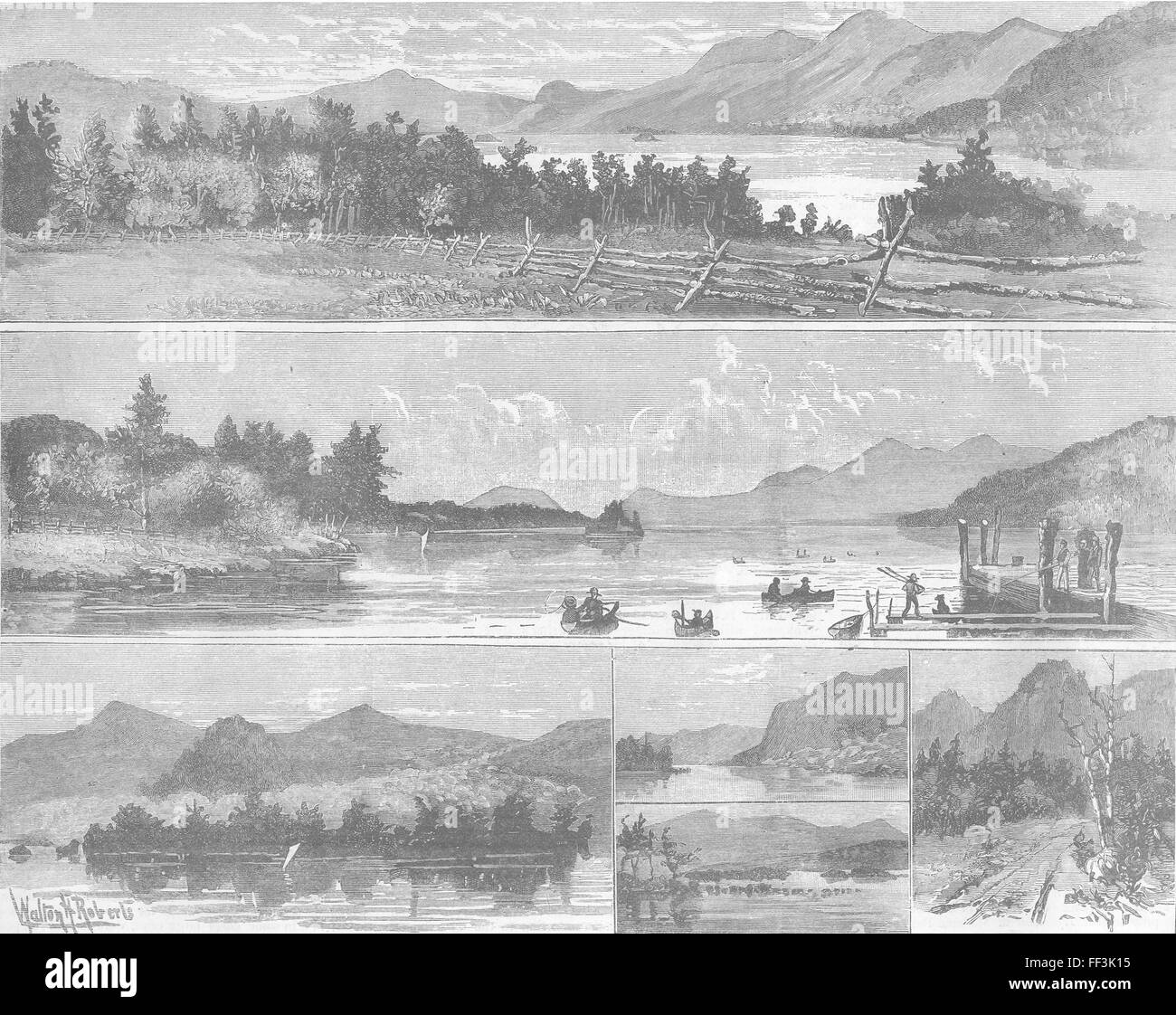 NEW YORK Lake 1885. The Graphic Stock Photo Alamy
