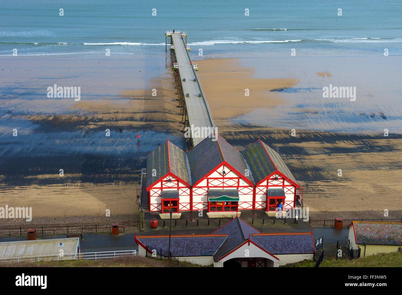 The pier at Saltburn By The Sea in North Yorkshire Stock Photo