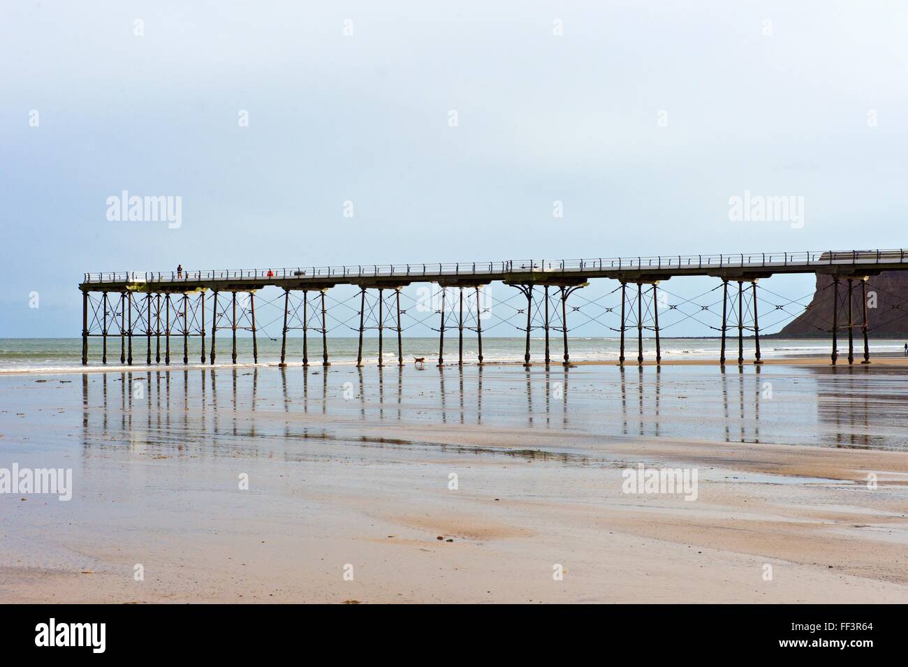 The pier at Saltburn By The Sea in North Yorkshire Stock Photo