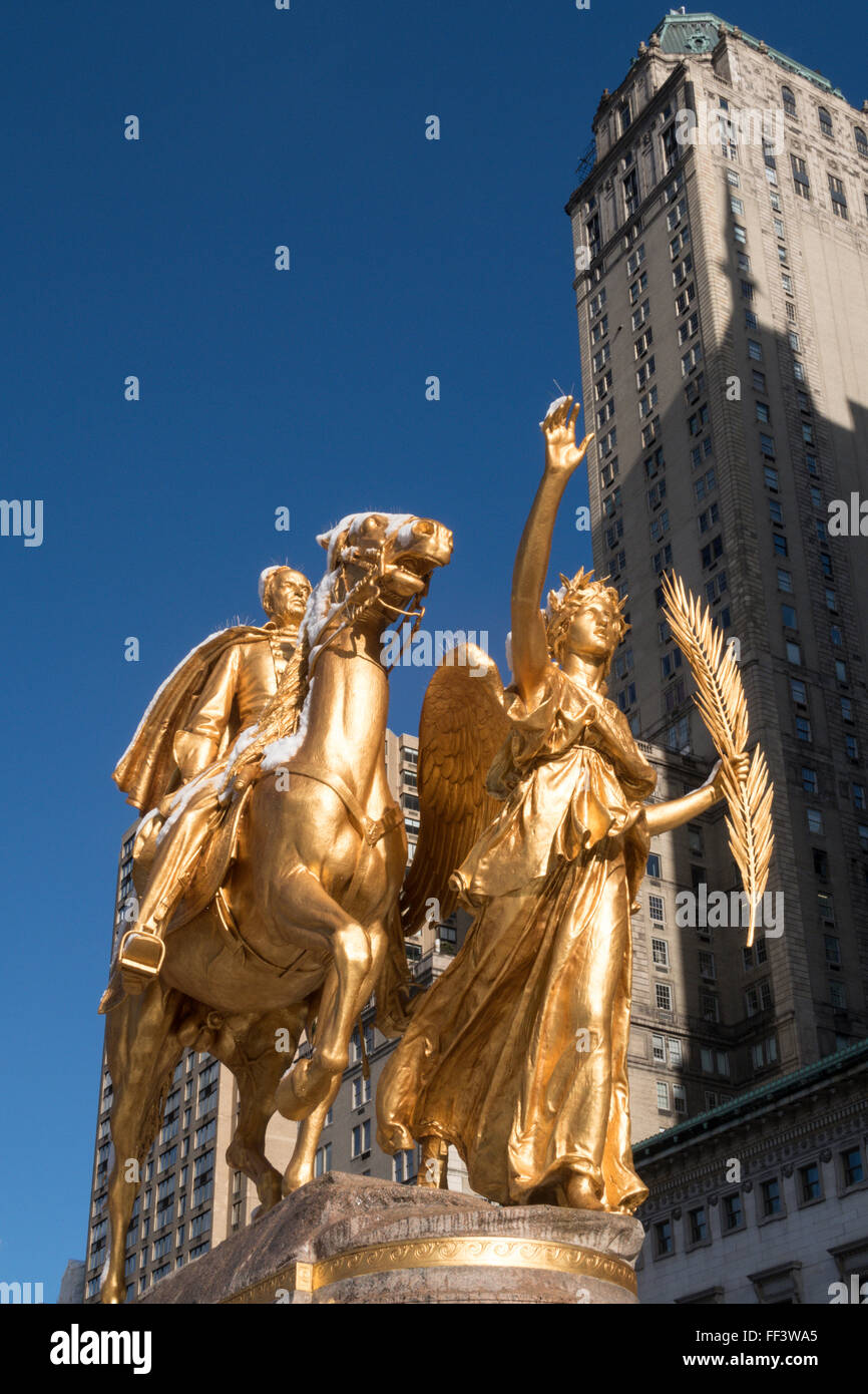 General Sherman Statue, Grand Army Plaza, NYC Stock Photo