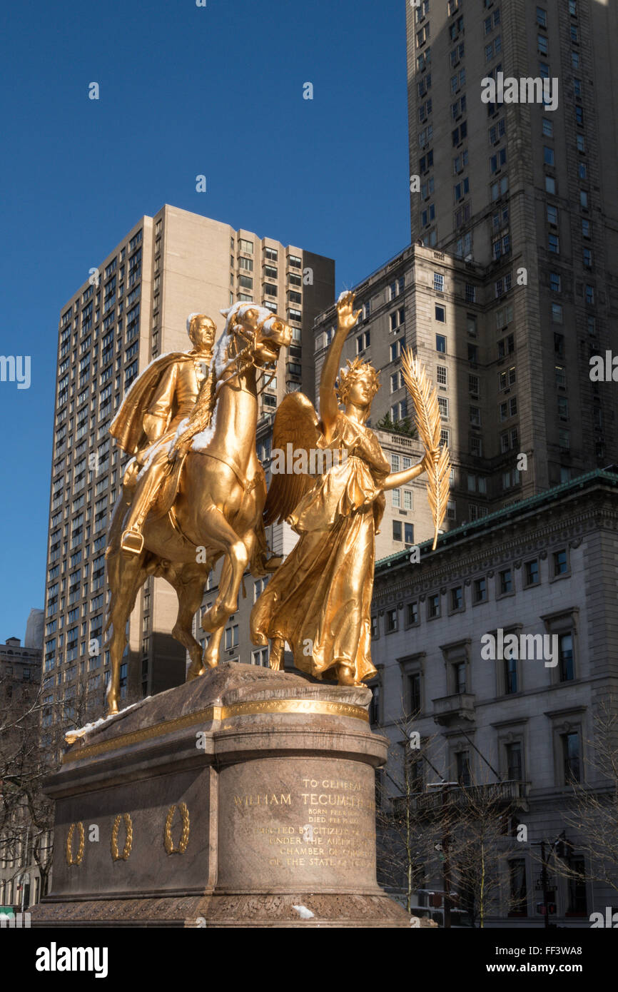 General Sherman Statue, Grand Army Plaza, NYC Stock Photo