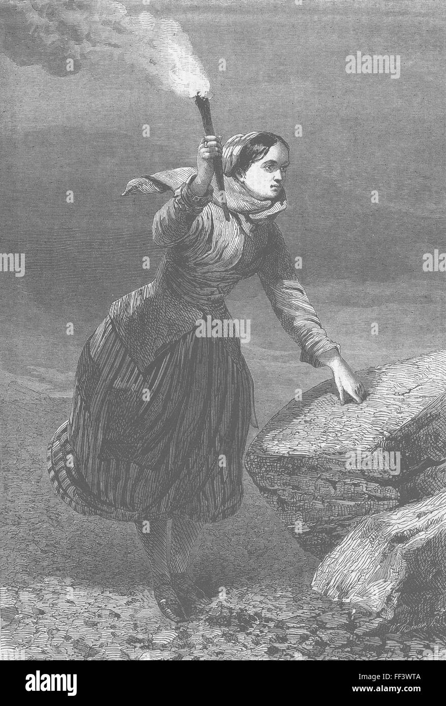 FINE ARTS The Beacon 1864. Illustrated London News Stock Photo