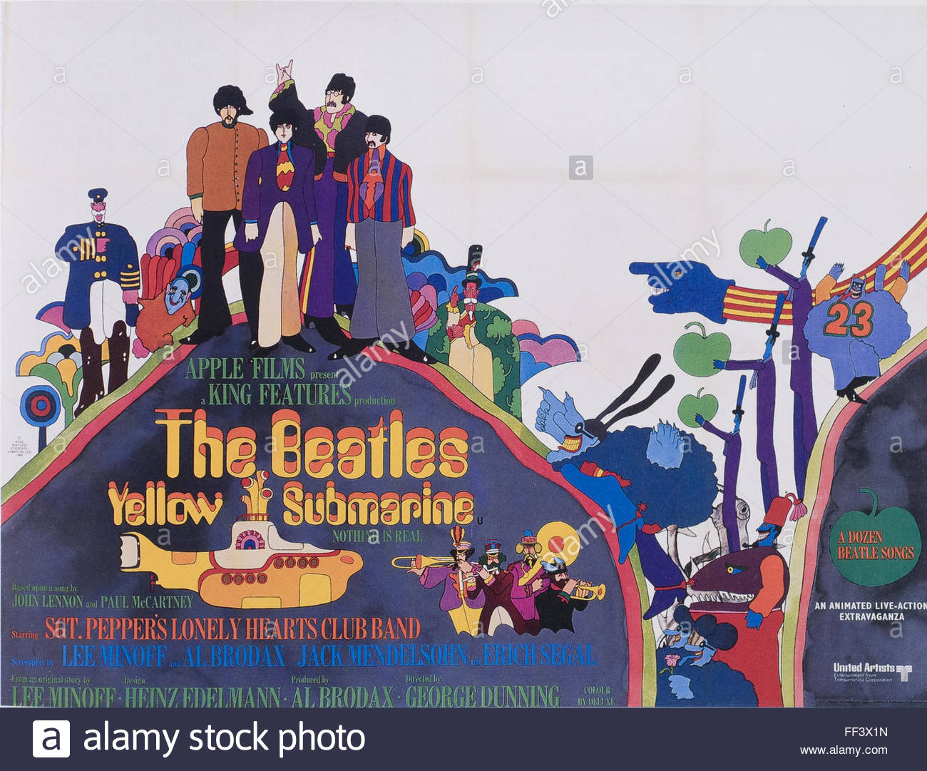 The Beatles Yellow Submarine Movie Poster Stock Photo 95357969 Alamy