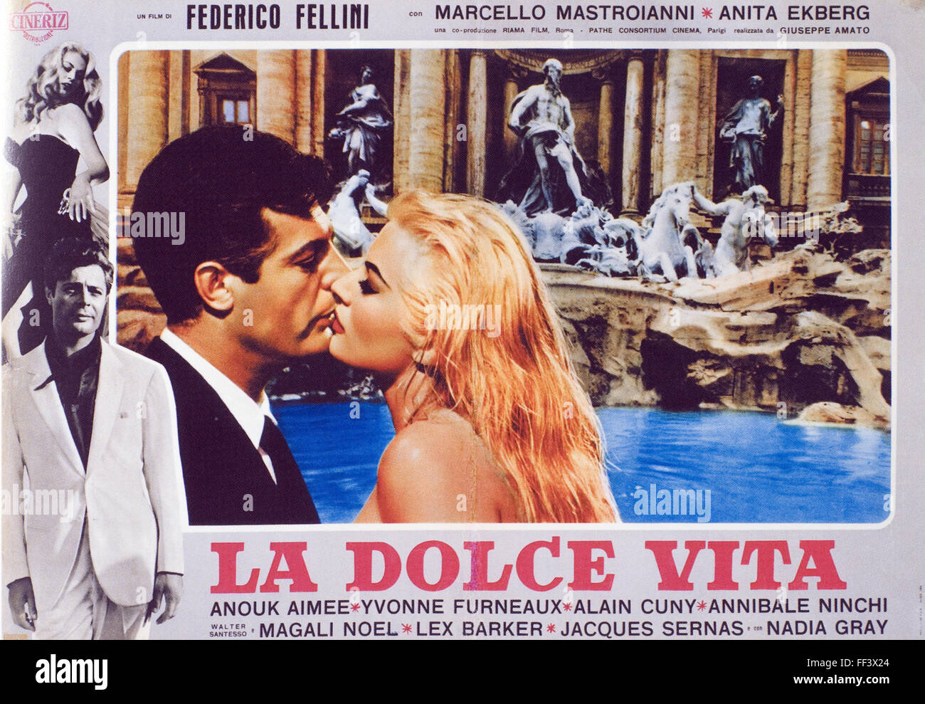 Magali Noël in La Dolce Vita (1960), Italian postcard by Br…