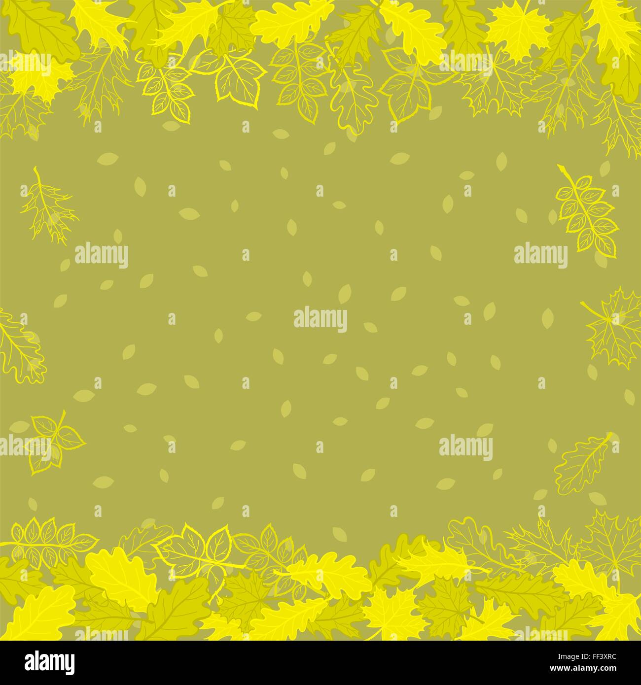 Yellow leaves flora foliage Stock Vector Images - Alamy