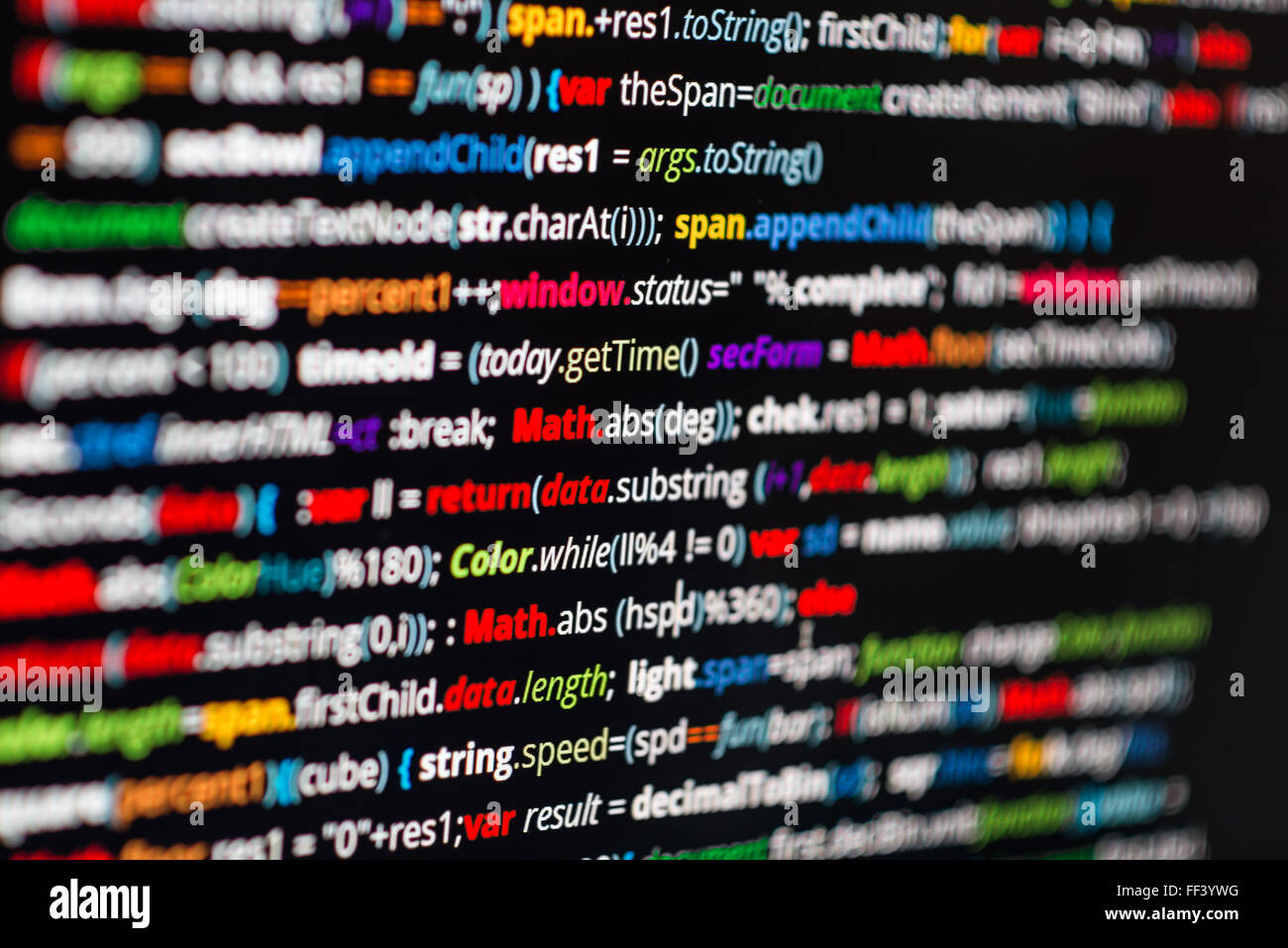 Abstract program code Stock Photo