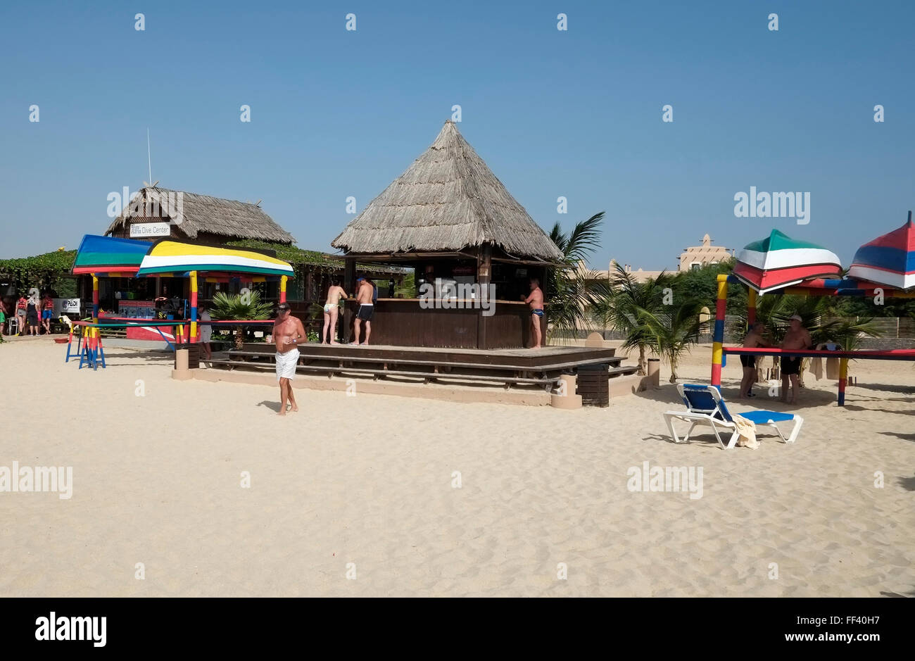 Beach bar hotel Garopa number 3560 Stock Photo