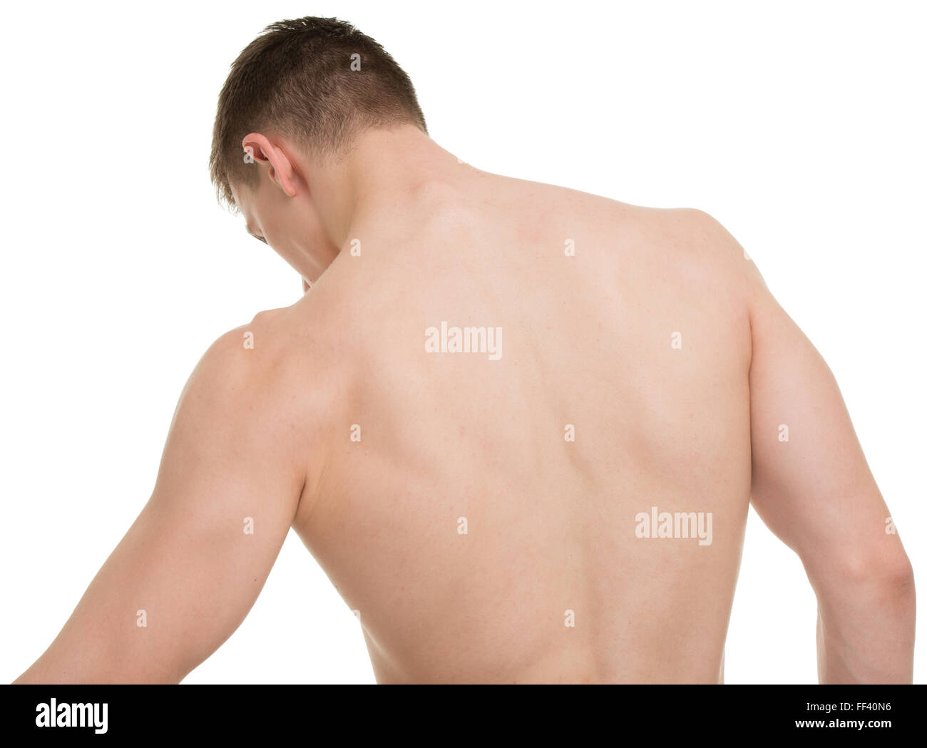 Male Back Body Fitness Anatomy concept Stock Photo