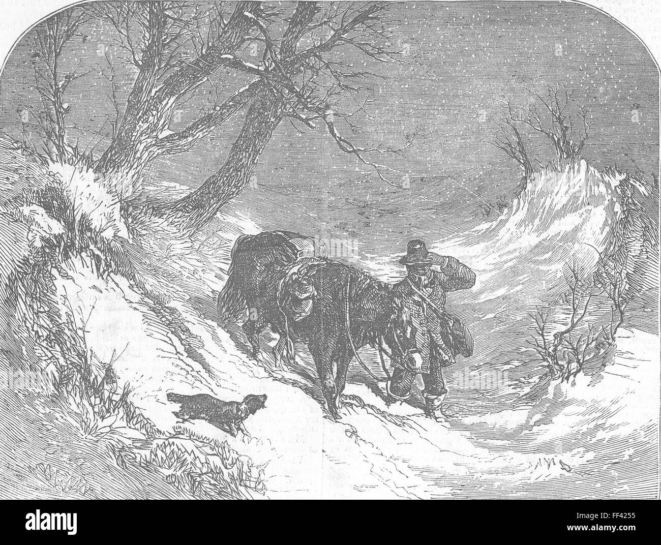 MAIL The postboy 1854. Illustrated London News Stock Photo Alamy