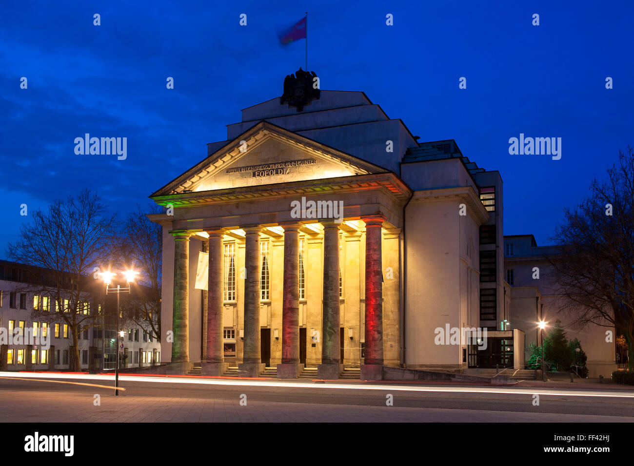 Europe, Germany, North Rhine-Westphalia, Detmold, the theatre Landestheater. Europa, Deutschland, Nordrhein-Westfalen, Detmold, Stock Photo