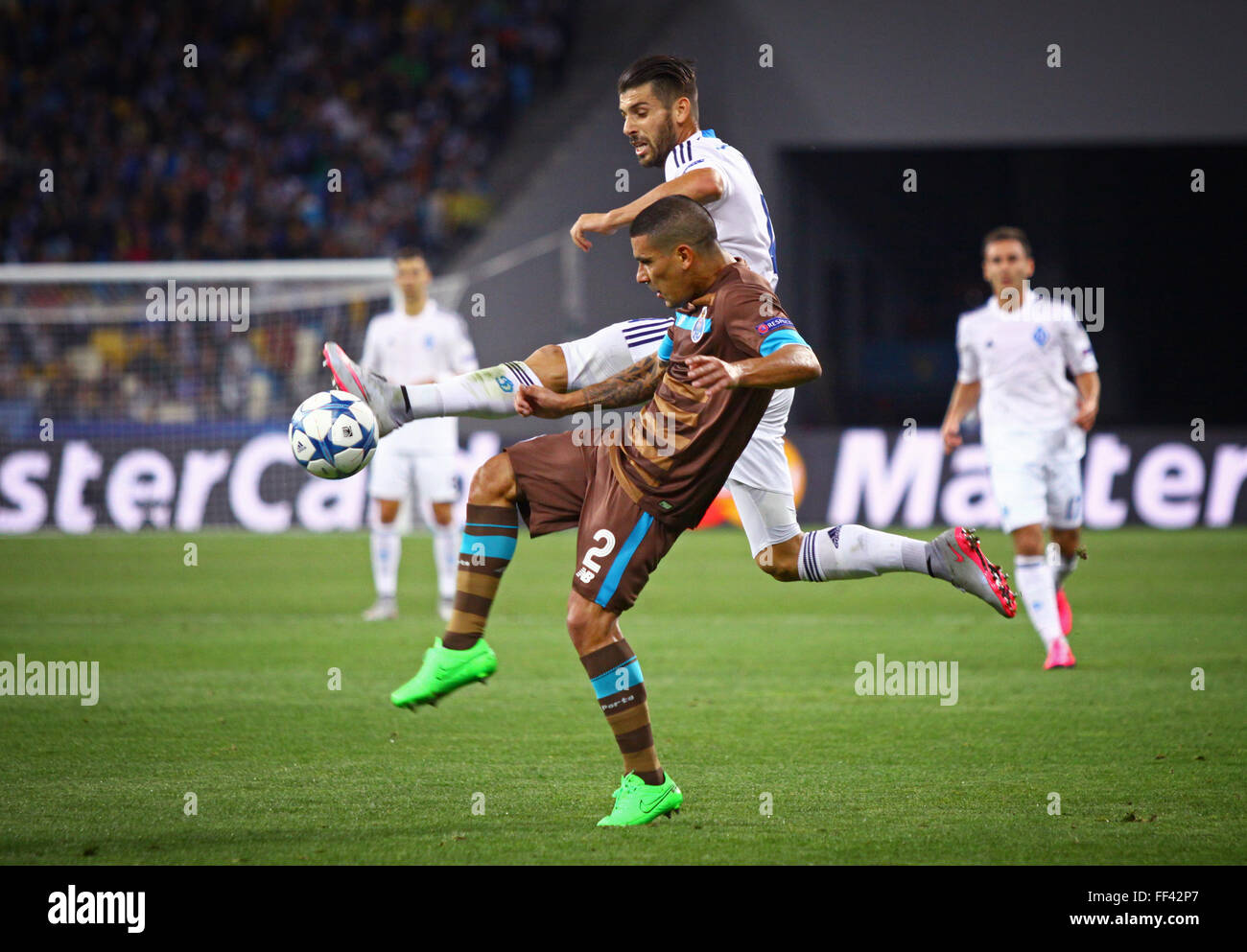 UEFA Champions League game FC Dynamo Kyiv vs FC Porto Stock Photo