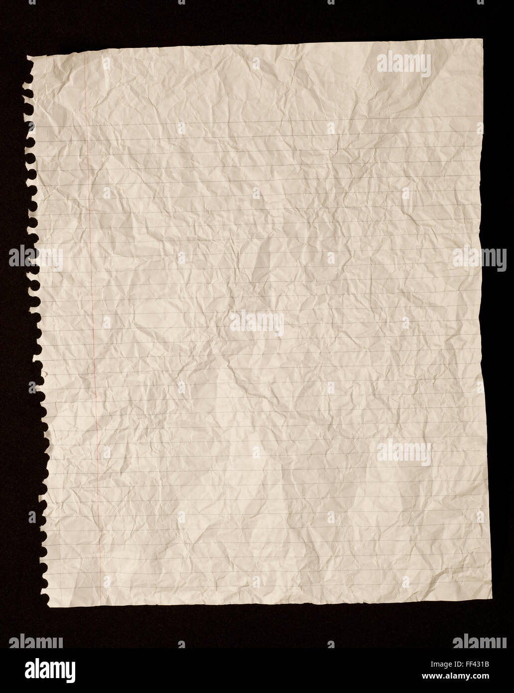 Crumpled Paper Background on Black Stock Photo - Alamy