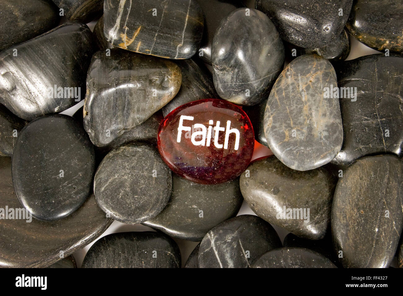 Faith Encouragement Stone Stock Photo