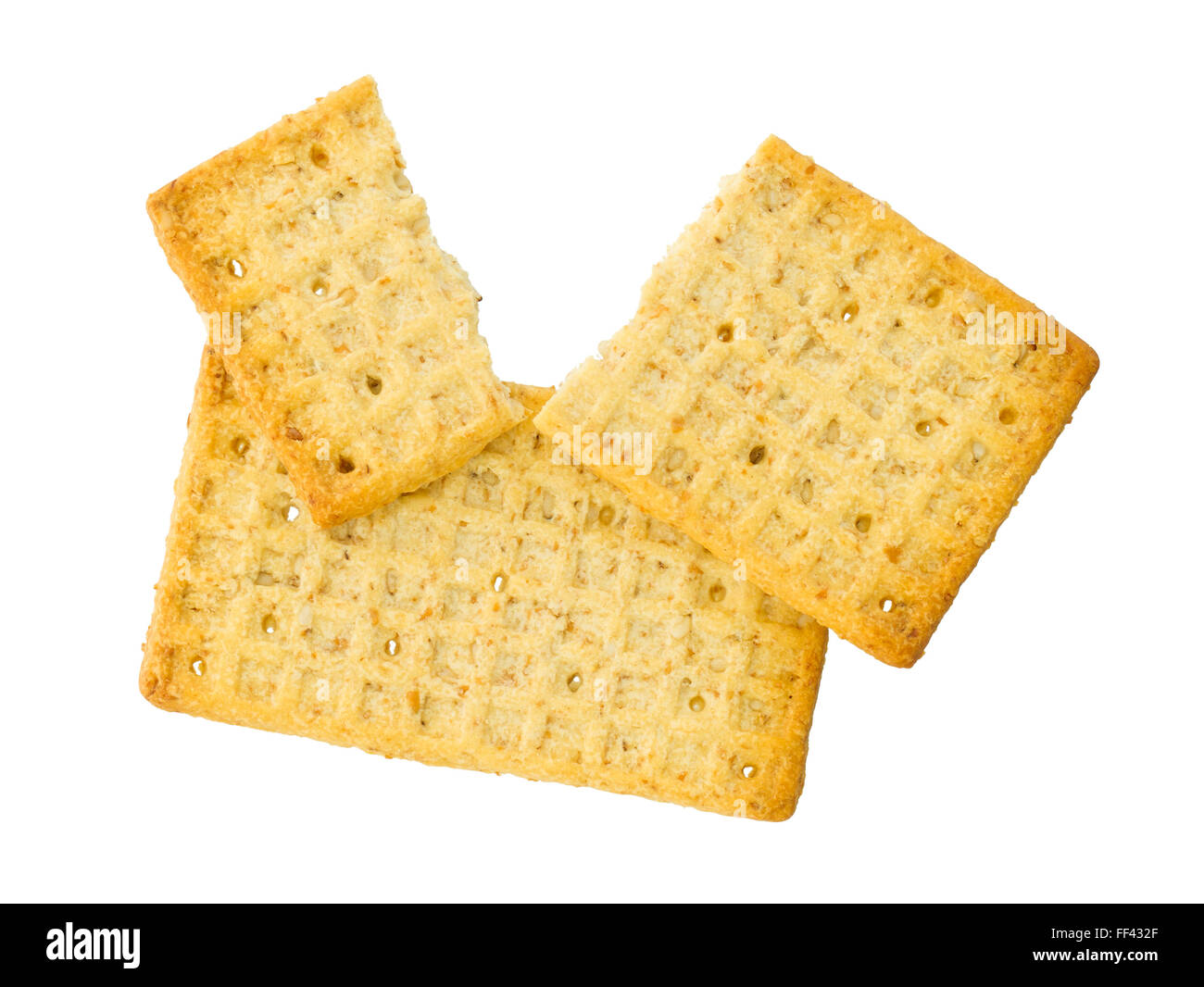 Simple crackers isolated on a white background Stock Photo - Alamy