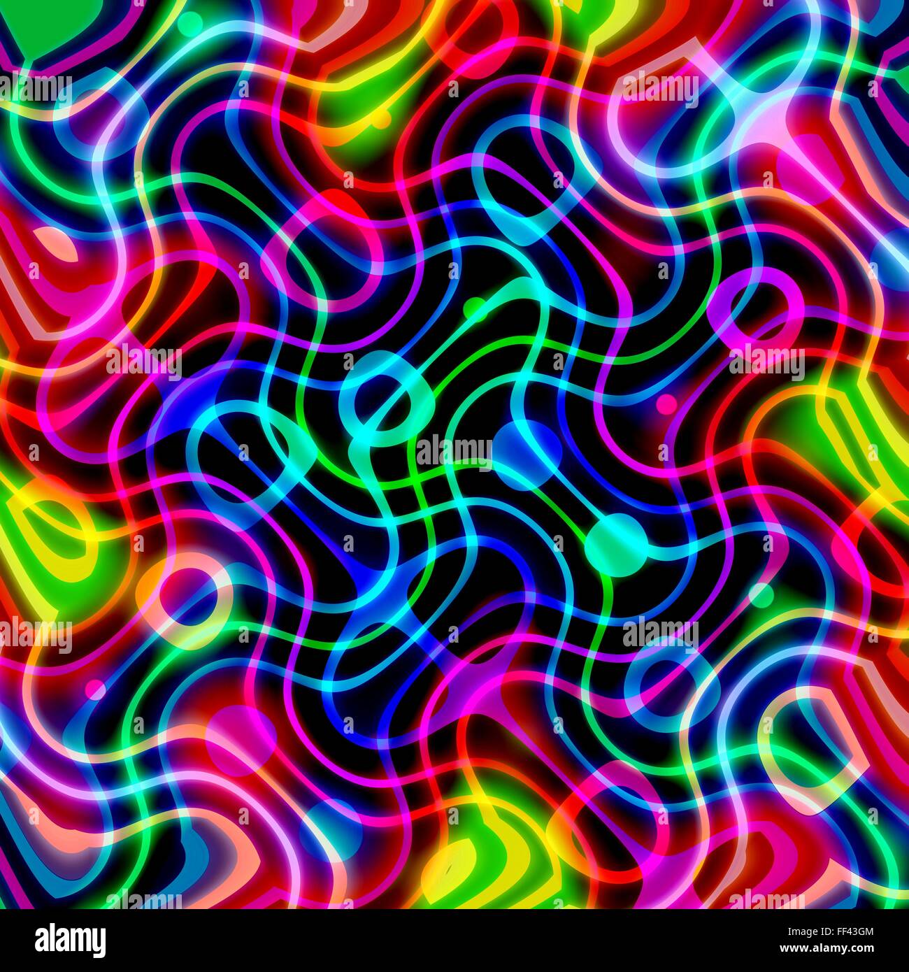 Abstract Neon Effect Glowing Vibrant Colors. Stock Photo, Picture