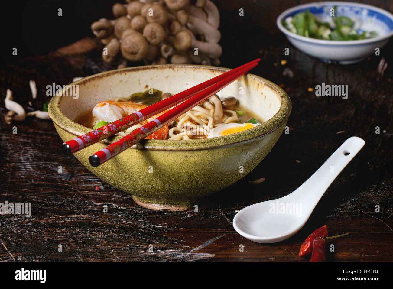 Asian soup ramen with shrimp Stock Photo Alamy