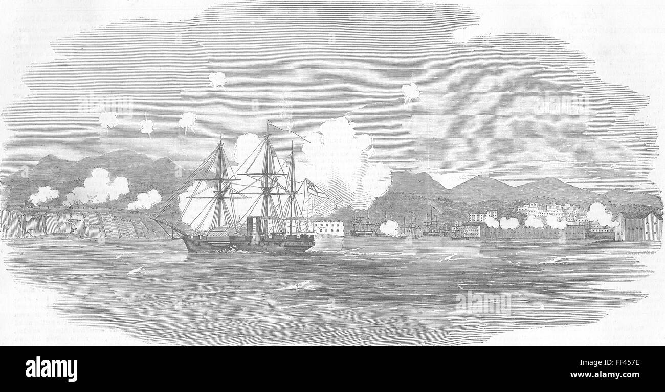 SEVASTOPOL Valorous chasing Russian ships into 1854. Illustrated London News Stock Photo