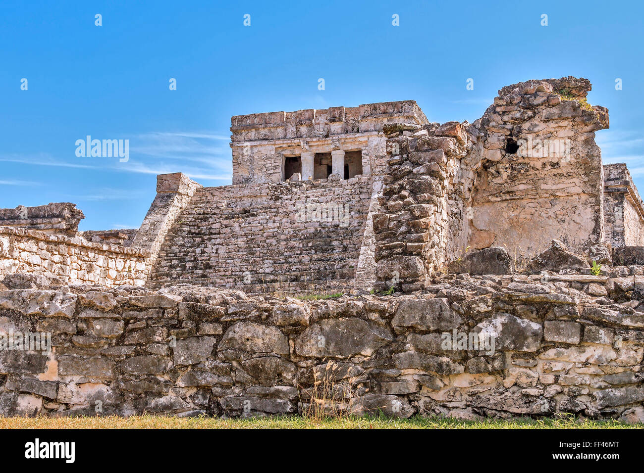 The Castle Tulum Maya Site Yucatan Mexico Stock Photo - Alamy