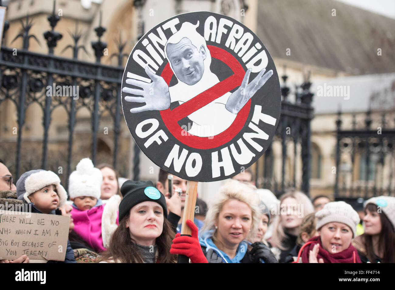 London, UK. 10th February, 2016. Junior doctors march on Parliament © Ian Davidson/Alamy Live News Credit:  Ian Davidson/Alamy Live News Stock Photo