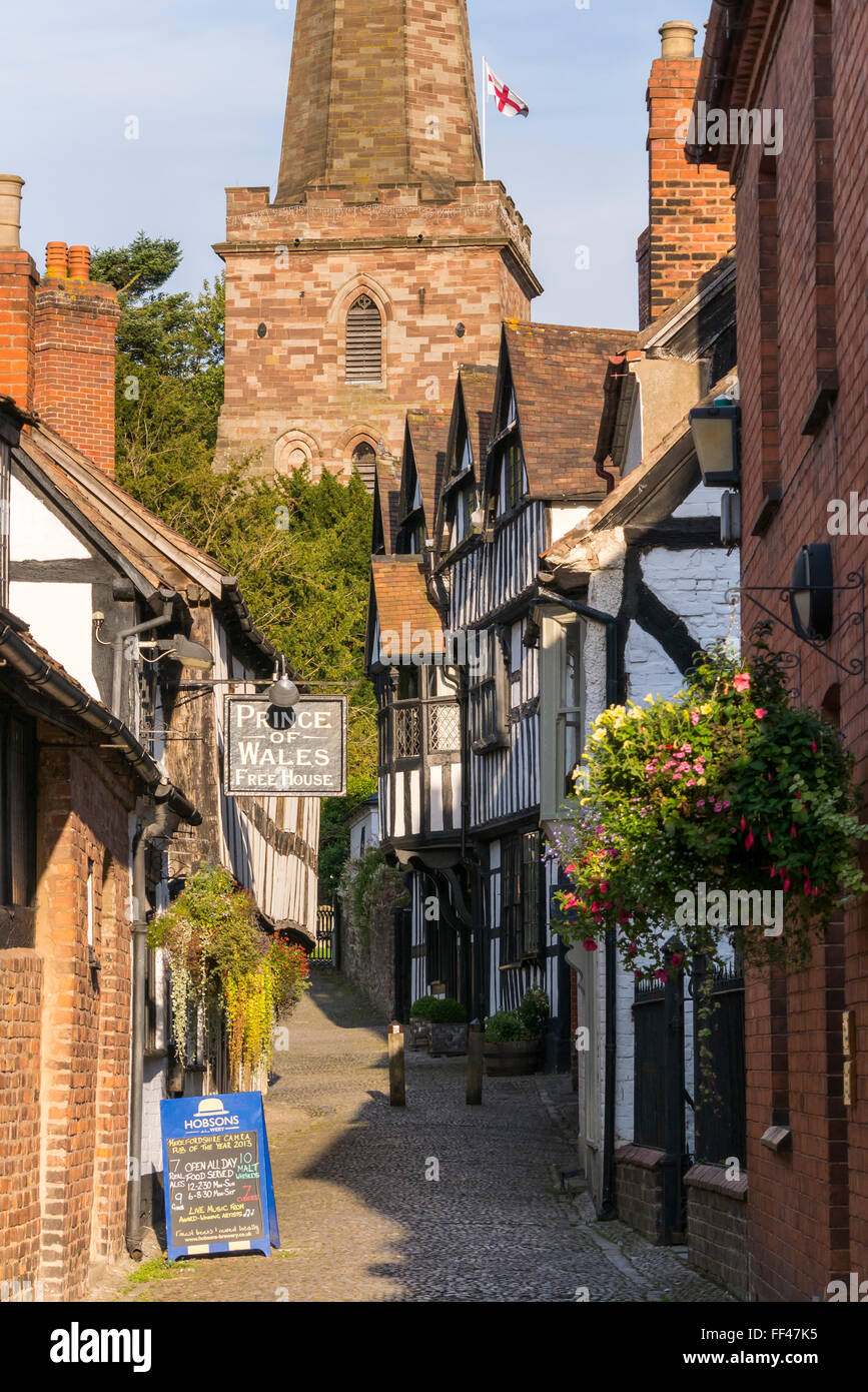 Church Lane Ledbury Herefordshire England Stock Photo