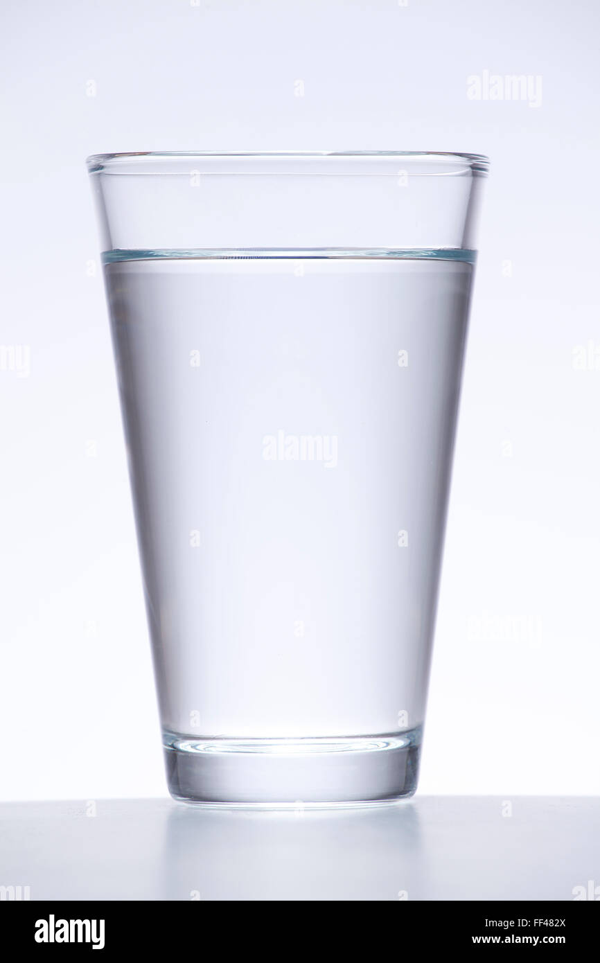 glass of water on white background Stock Photo