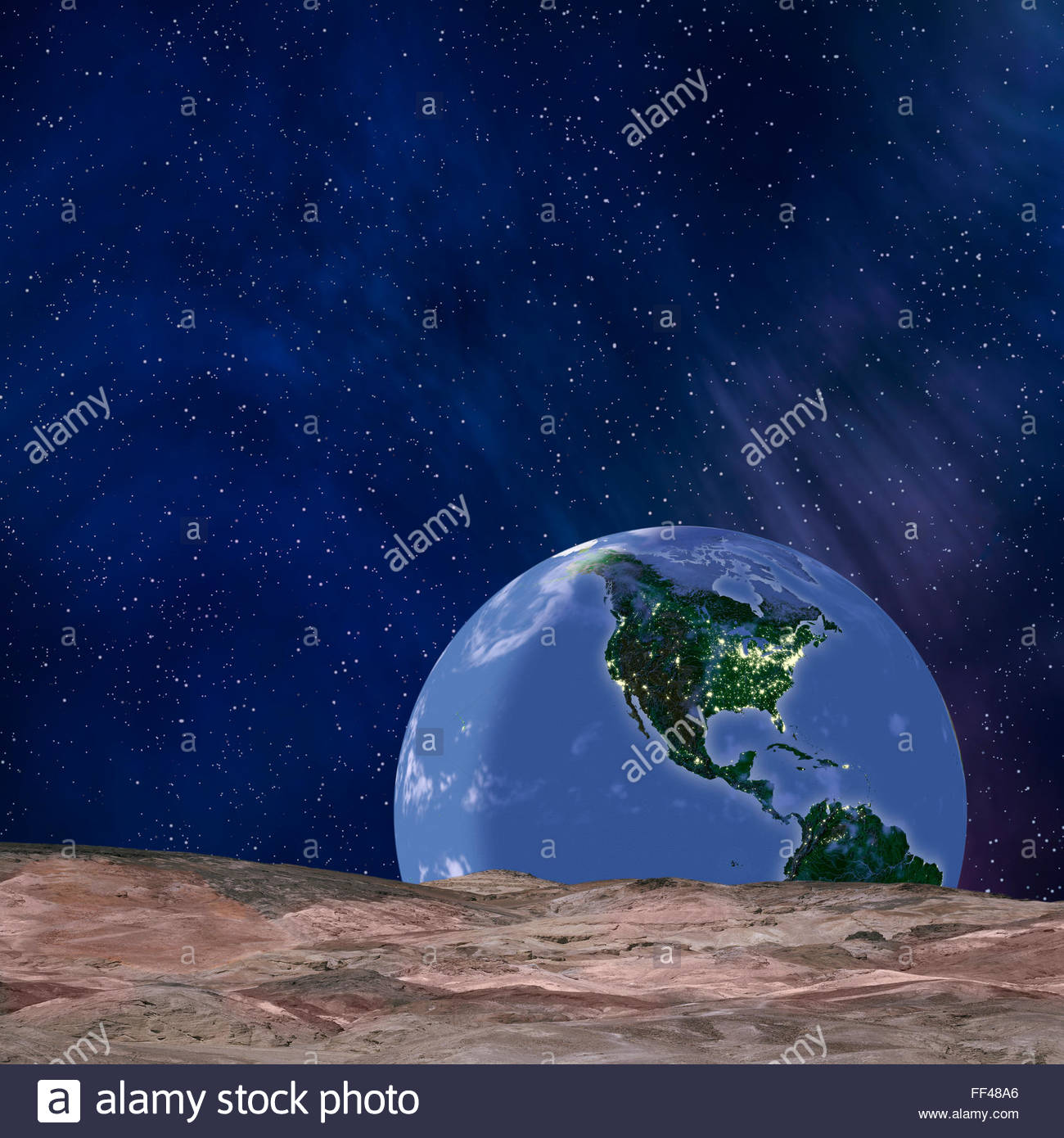 Planet Earth Moon From Space High Resolution Stock Photography and ...