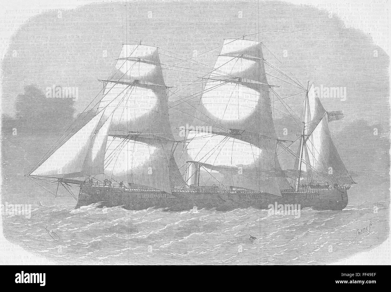 IRELAND HMS Amazon, sloop of wa 1866. Illustrated London News Stock Photo