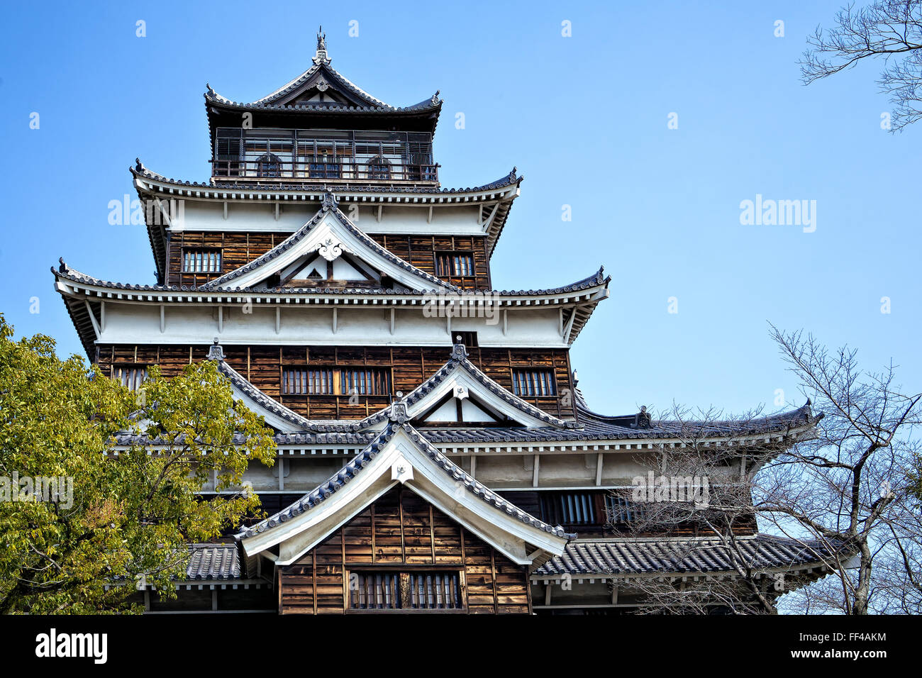 Japan, Honshu island, Chugoku, Hiroshima, the castle. Stock Photo