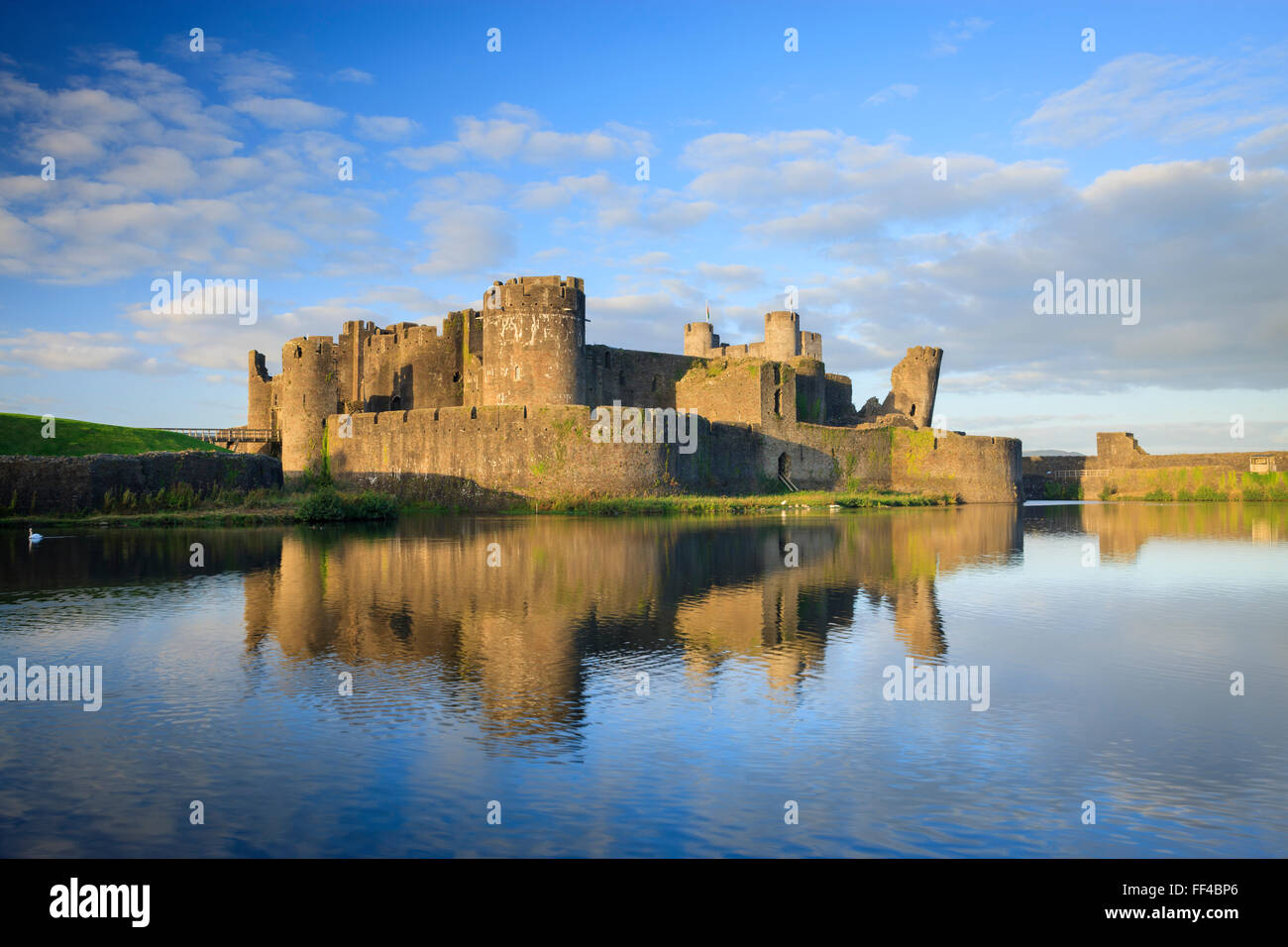 Caerphilly Castle Caerphilly Mid-Glamorgan Wales Stock Photo