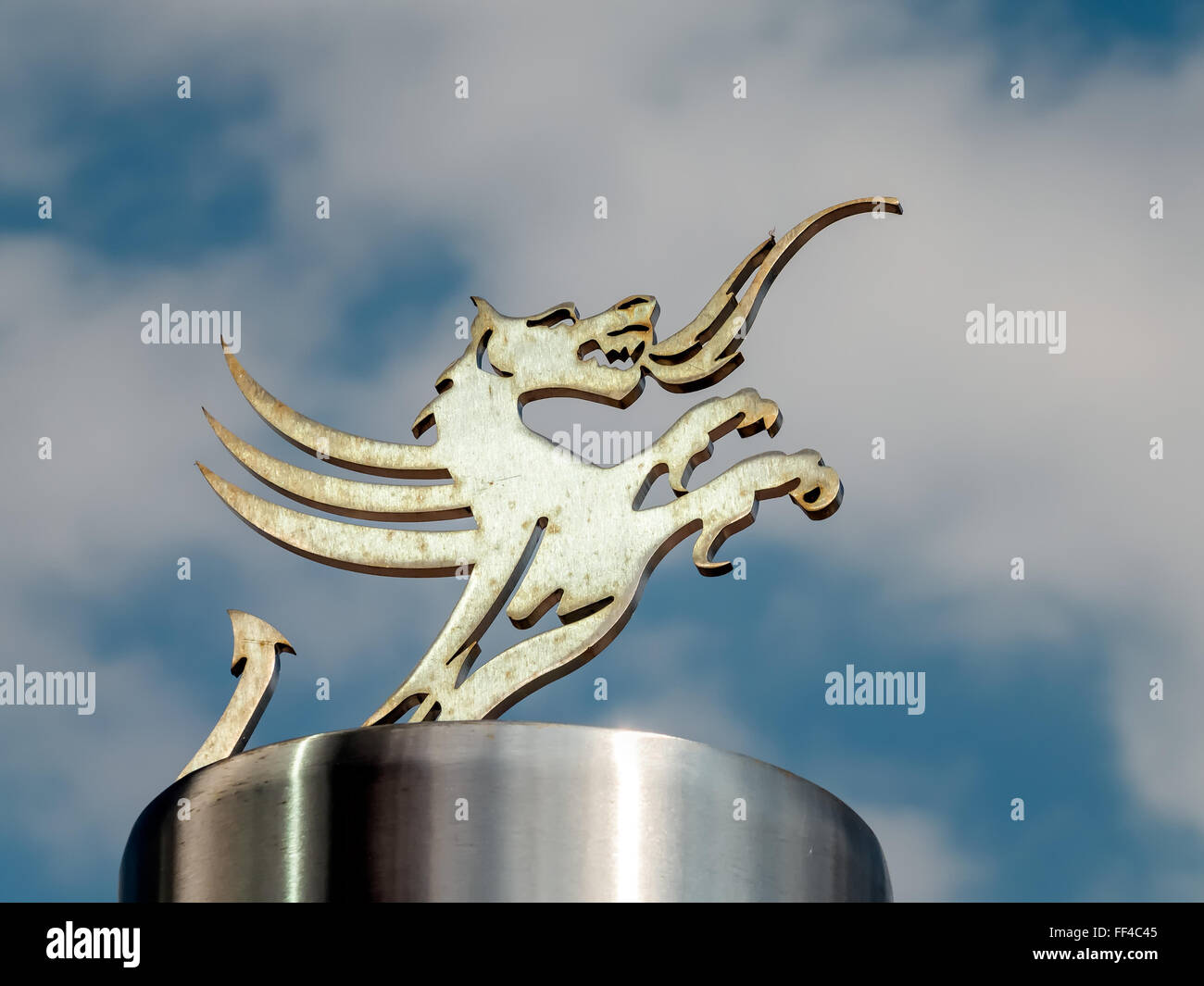 Welsh Dragon at the Millennium Stadium Cardiff Arms Park Stock Photo