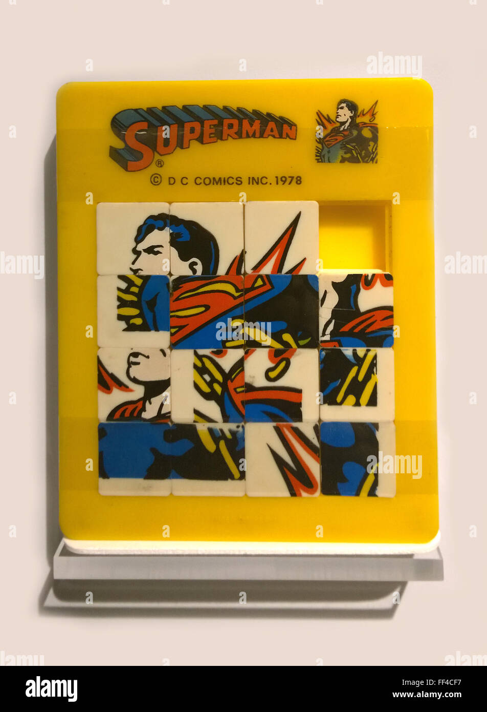 Rochester , New York. Strong Museum of Play. Superman slide puzzle Stock Photo