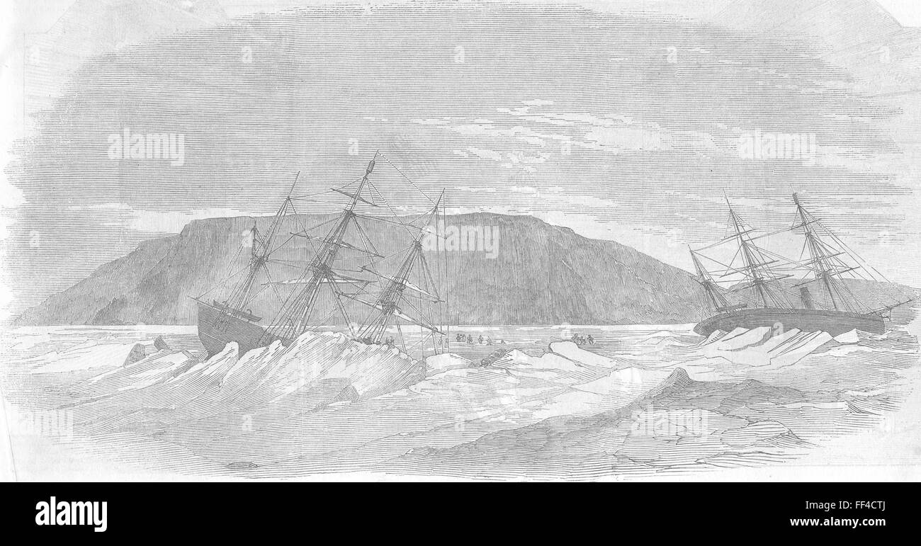 POLAR REGIONS Loss of Breadalbane 1853. Illustrated London News Stock Photo