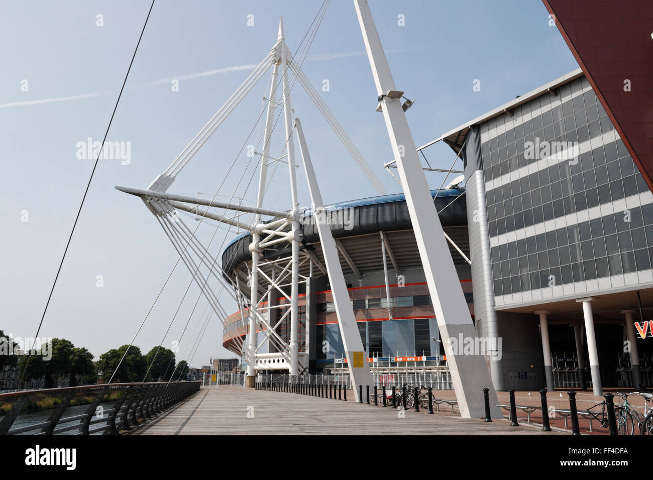Millennium / Principality Stadium and riverside walkway, Cardiff Wales