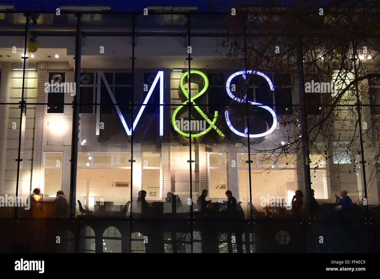 Marks and Spencers store in Cardiff, South Wales. Stock Photo