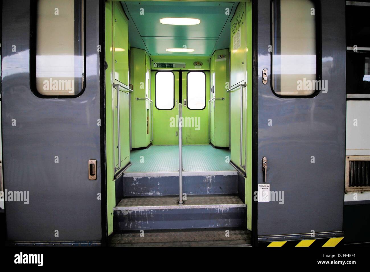 entrance door of a train wagon Stock Photo - Alamy