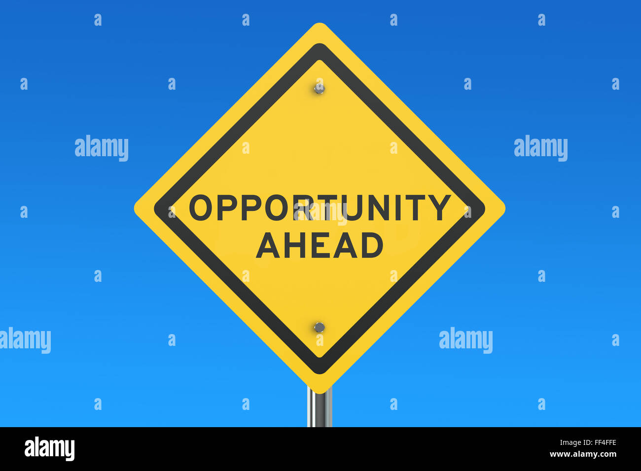 opportunity ahead isolated on blue sky Stock Photo