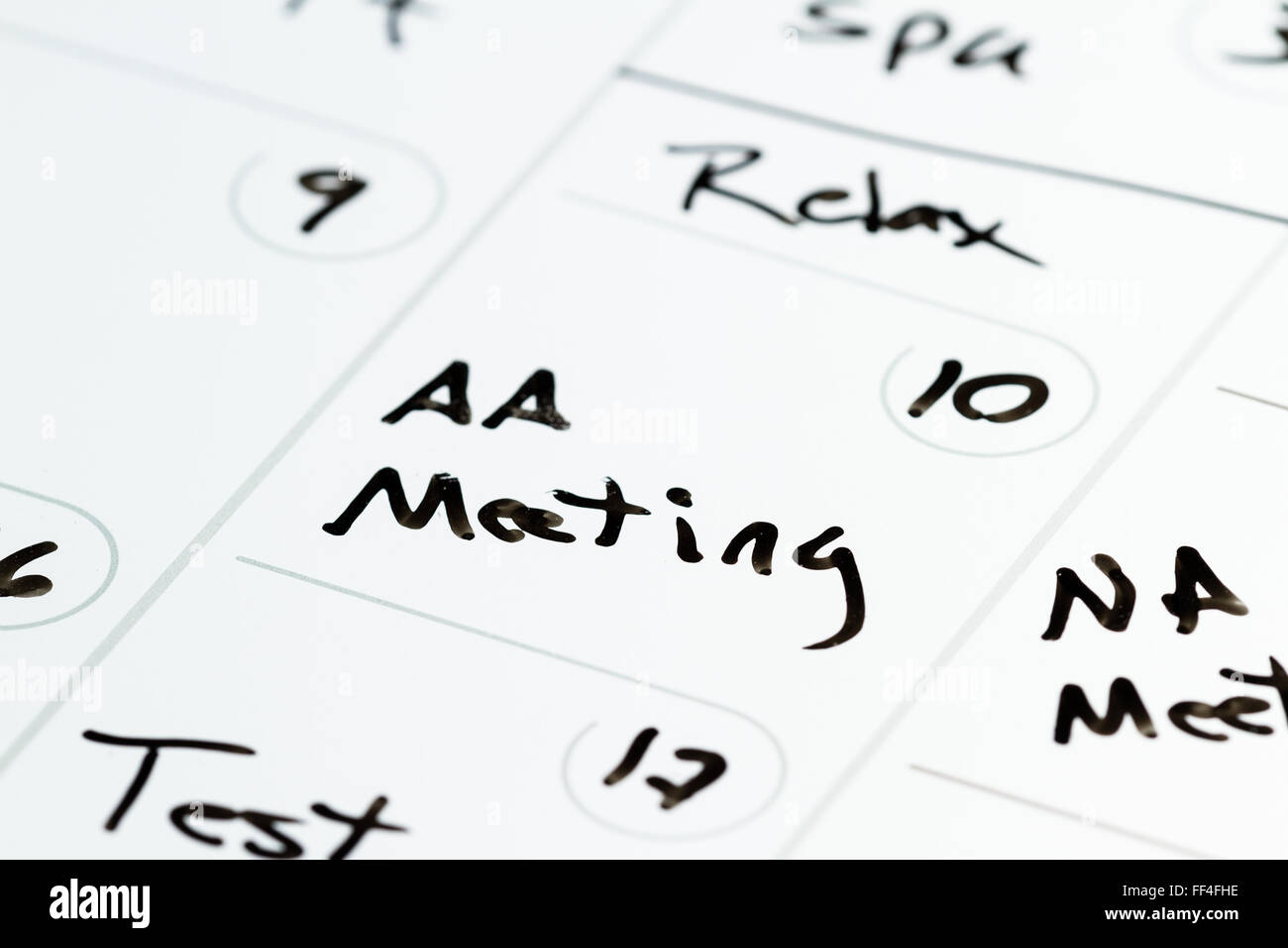 Aa meeting calendar hires stock photography and images Alamy