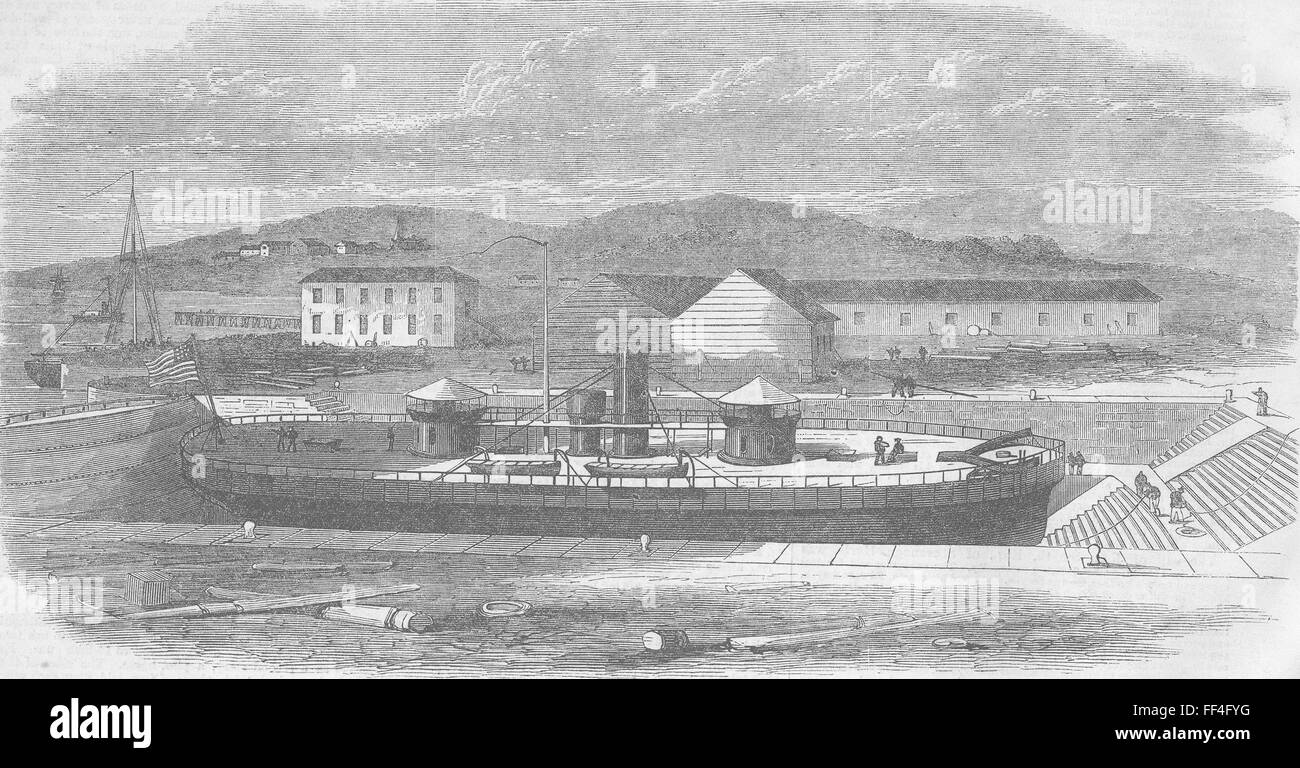 Us navy ironclad Black and White Stock Photos & Images Alamy